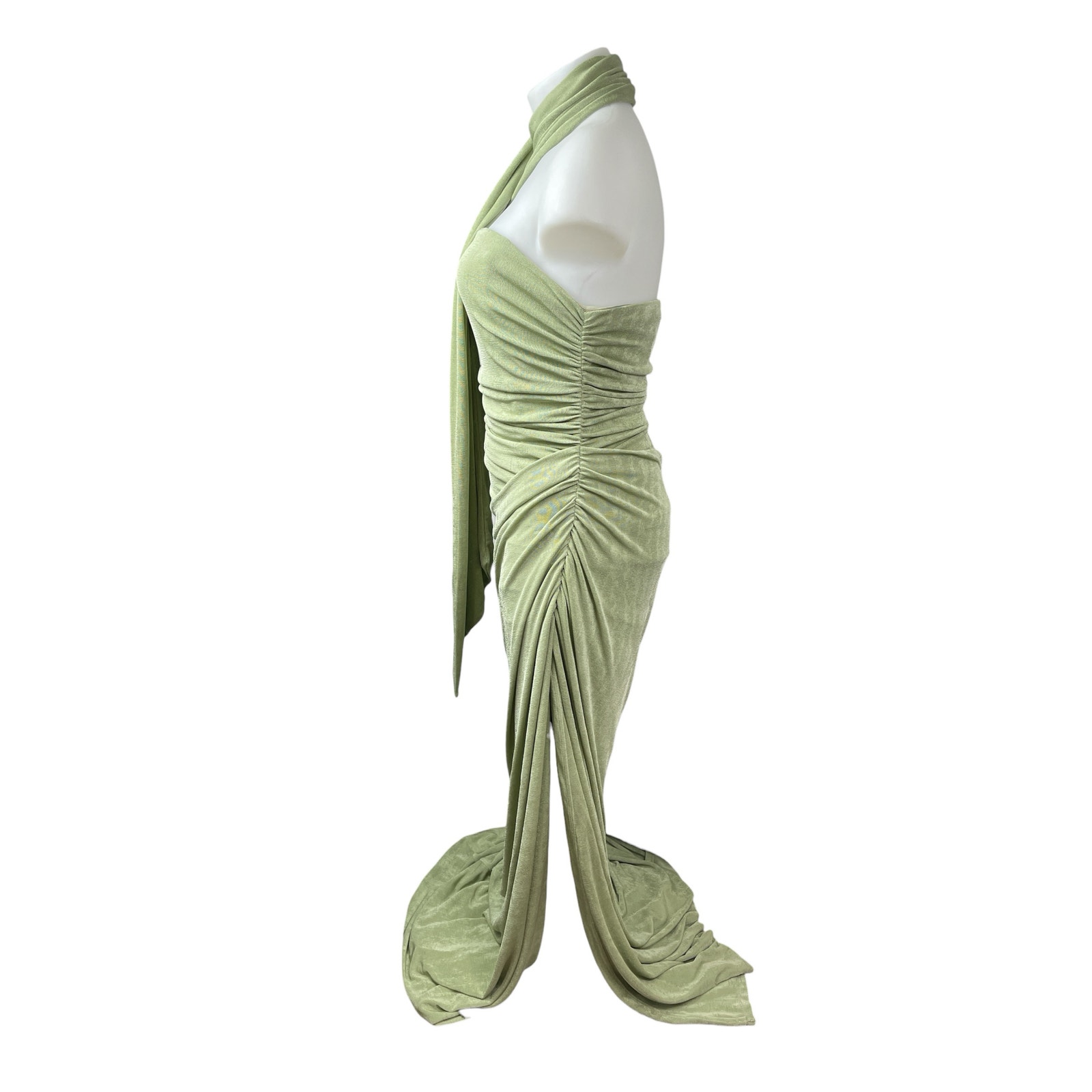 New Khanum's Kahlia Draped Sleeveless Tube Bandeau Scarf Maxi Bodycon Dress 3xl — image 3 of 7